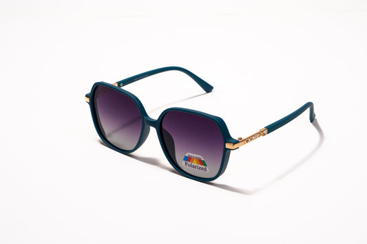 627. Hexagon polarized luxe blue Celebrity UV400 Retina protected cooling glass