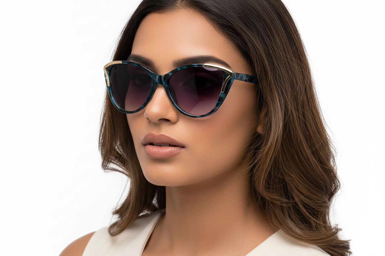 Q120. Celebrity cat eye sunglasses UV400 Retina protected cooling glass