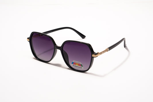 628. Hexagon polarized luxe brown Celebrity UV400 Retina protected cooling glass