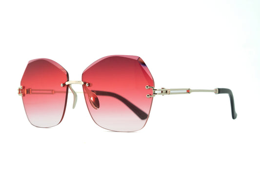 348. Celebrity Rimless diamond cut UV400 Retina protected cooling glass