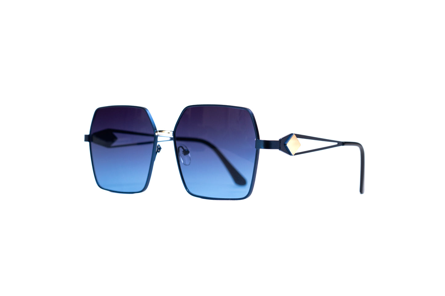 532.Blue Metal Luxury celebrity UV400 Retina protected colling glass