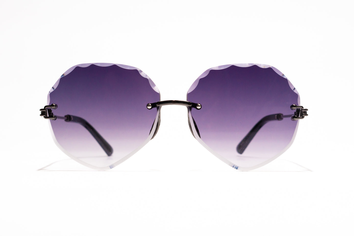 654. Celebrity Rimless diamond cut UV400 Retina protected cooling glass