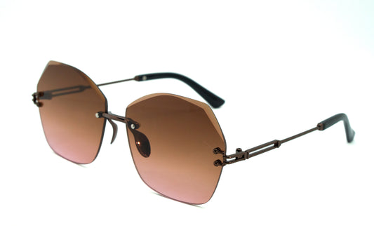 349. Celebrity Rimless diamond cut UV400 Retina protected cooling glass