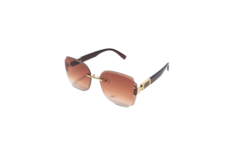 Q55b. Exclusive Rimless sunglass UV400 Retina protected cooling glass