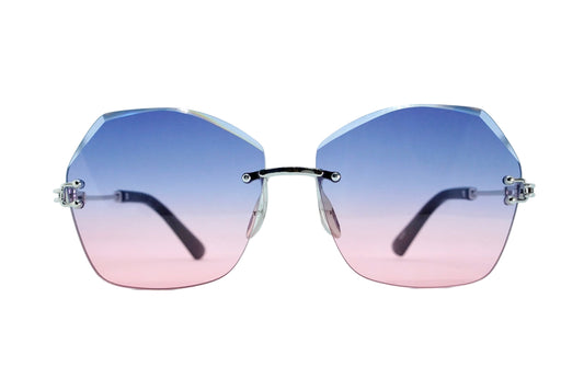 352. Celebrity Rimless diamond cut UV400 Retina protected cooling glass