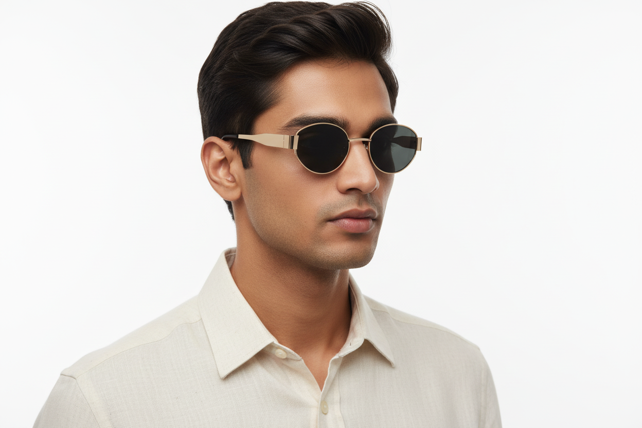 897M. Unisex metal trendy Sunglasses, UV400 Retina Protection,Cooling Shield