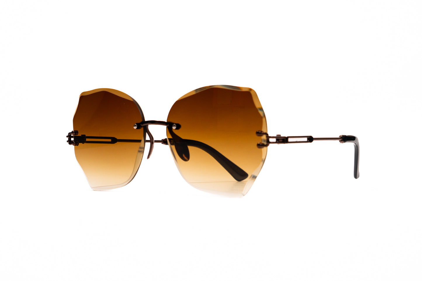 698. Celebrity Rimless diamond cut UV400 Retina protected cooling glass