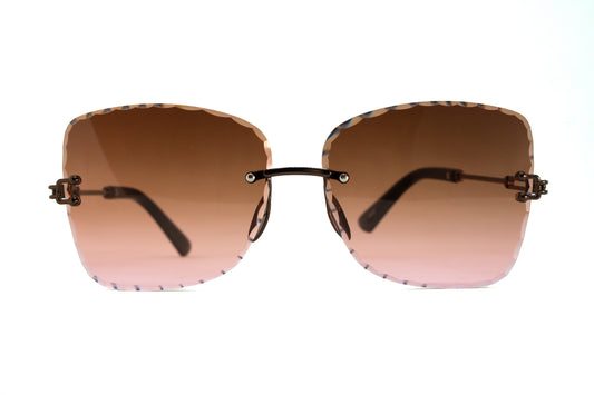 280. Celebrity Rimless diamond cut UV400 Retina protected cooling glass