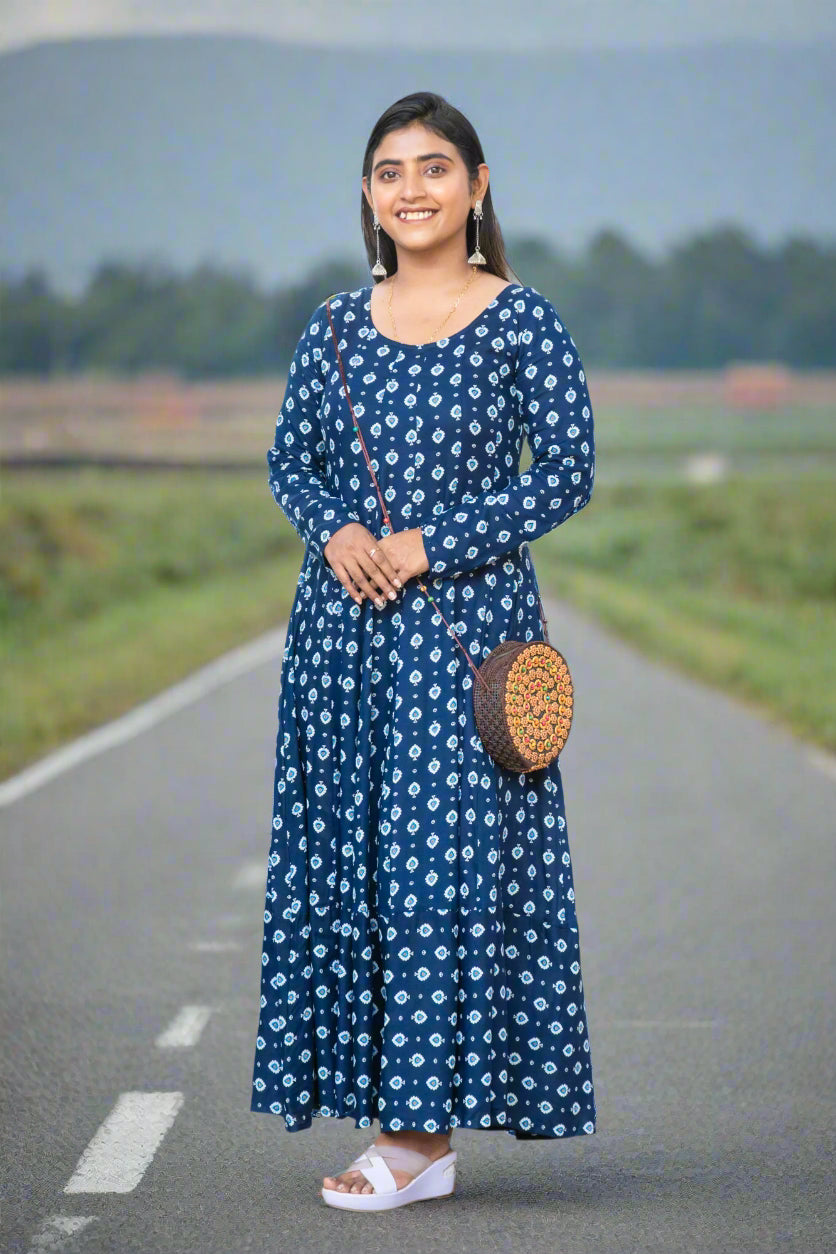 Hyrr Tekka  Gown Blue