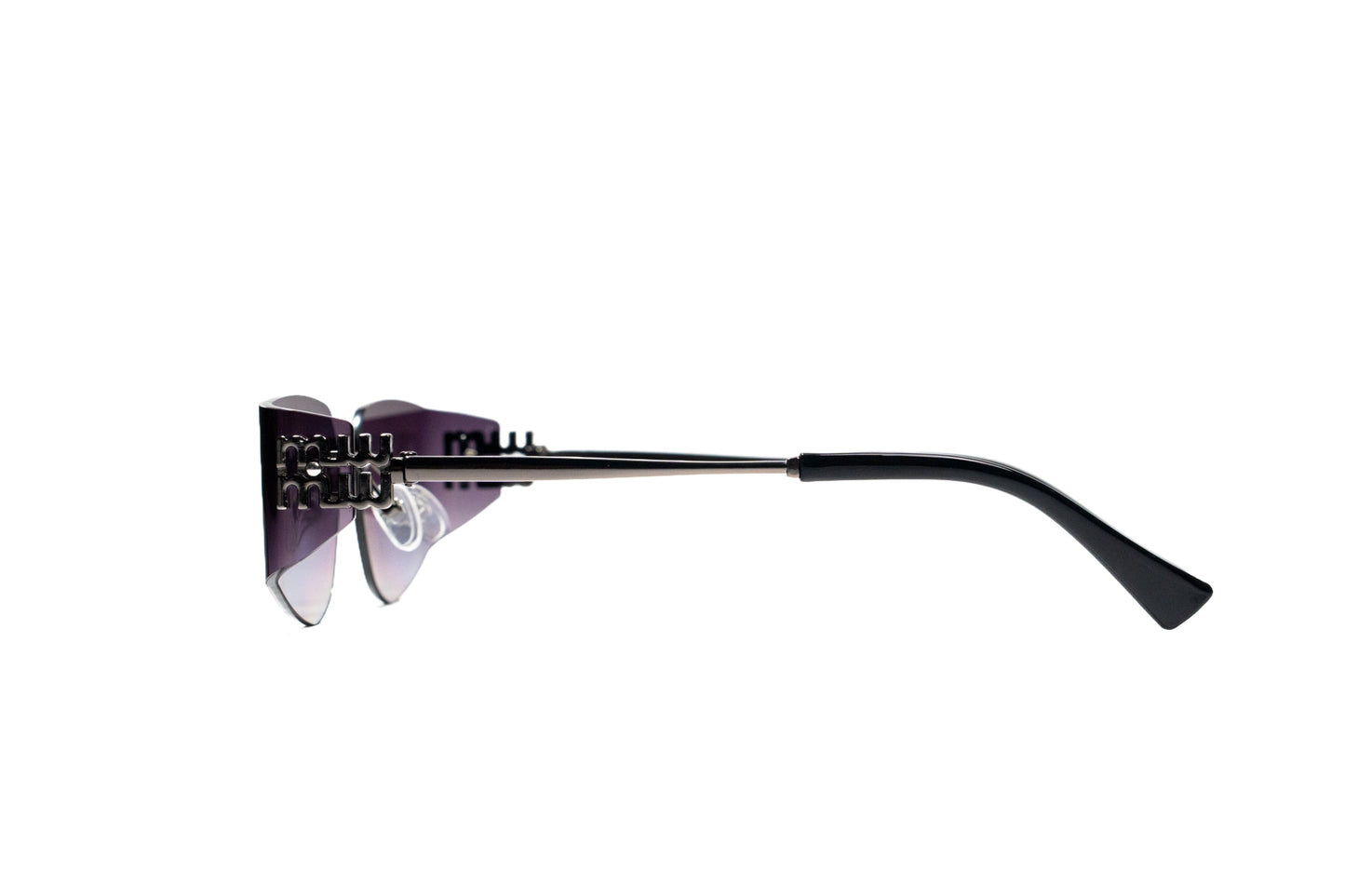 872. Unisex metal Rimless curve sunglass UV400 Retina protected cooling glass