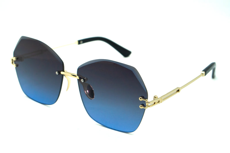 353. Celebrity Rimless diamond cut UV400 Retina protected cooling glass