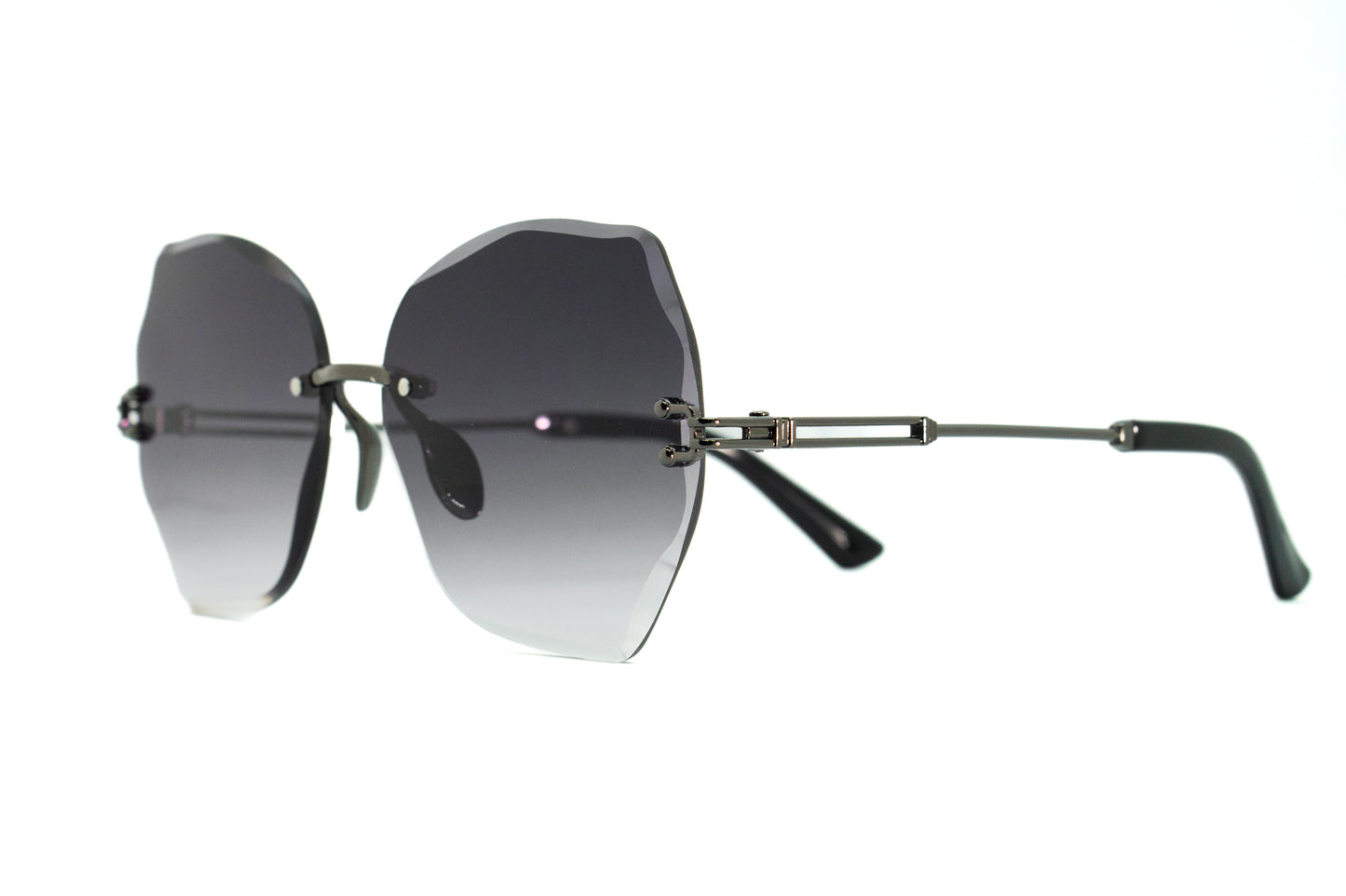258. Celebrity Rimless diamond cut UV400 Retina protected cooling glass