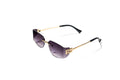 869. Unisex metal Rimless curve sunglass UV400 Retina protected cooling glass