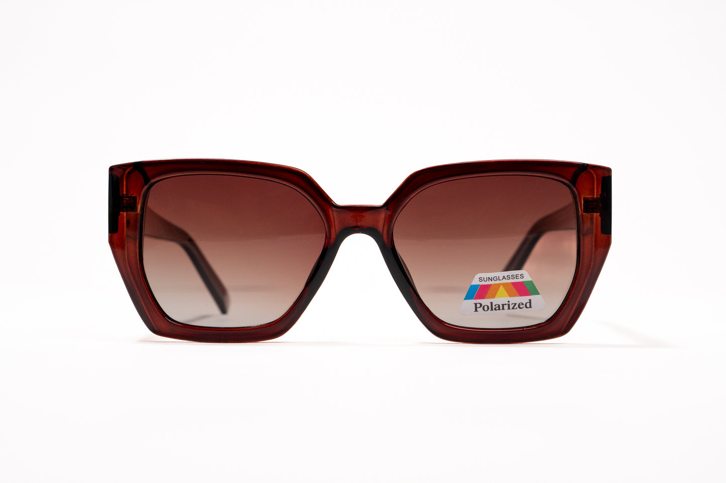 620. Hexagon polarized luxe brown Celebrity UV400 Retina protected cooling glass