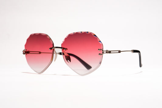 657. Celebrity Rimless diamond cut UV400 Retina protected cooling glass