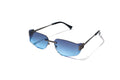 874. Unisex metal Rimless curve sunglass UV400 Retina protected cooling glass