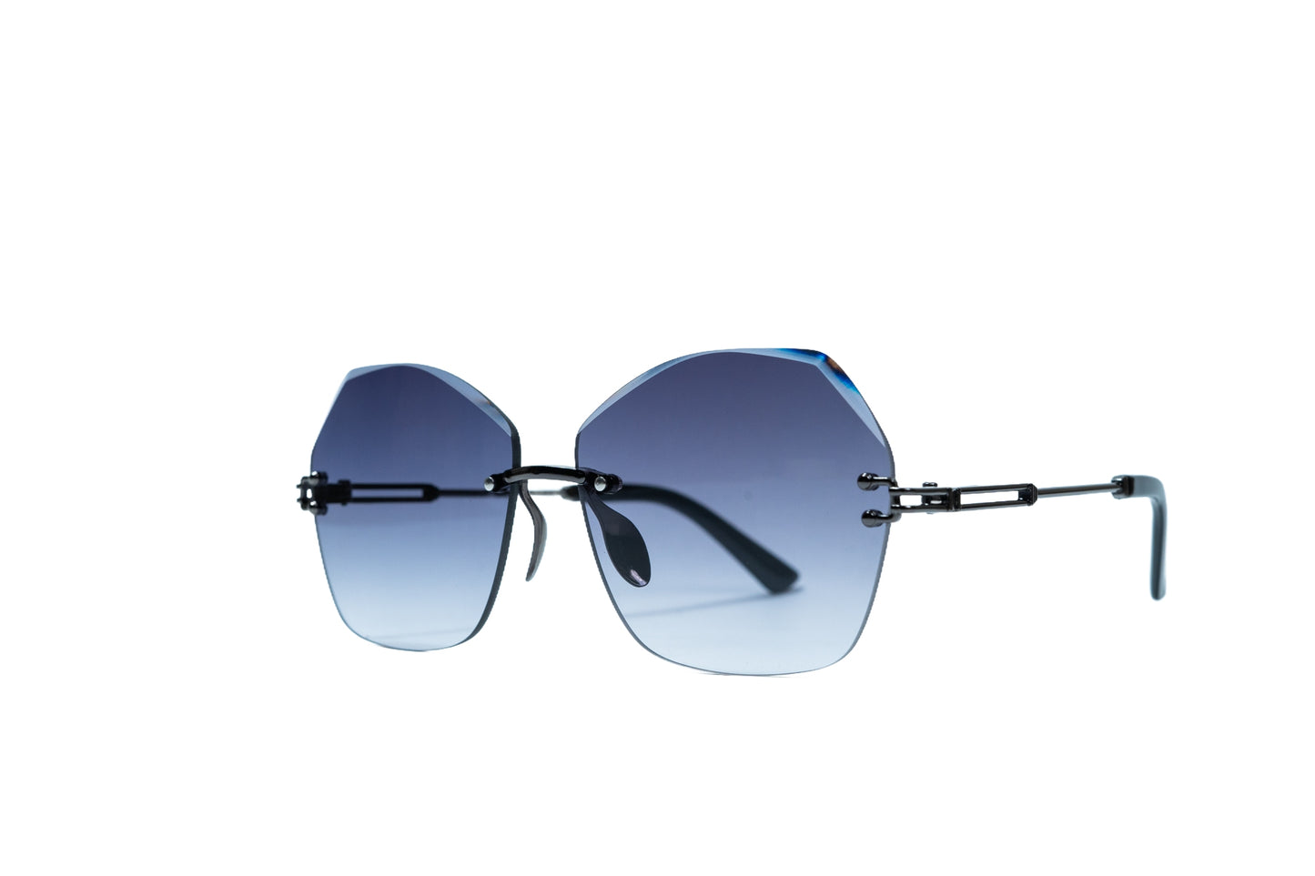 348. Celebrity Rimless diamond cut UV400 Retina protected cooling glass