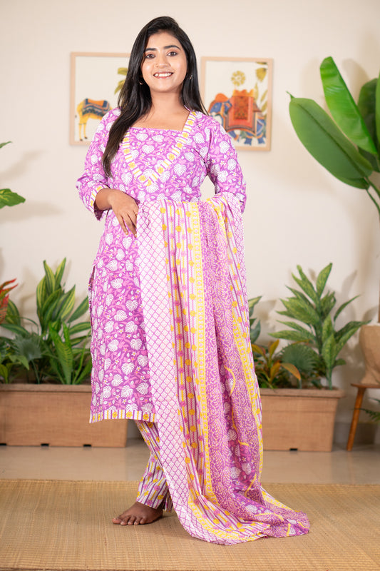 Hyrr Krishnakoli 3pc set Levender