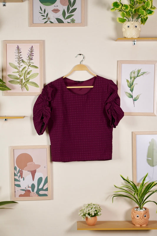 Hyrr party Top with fixed inner Purple