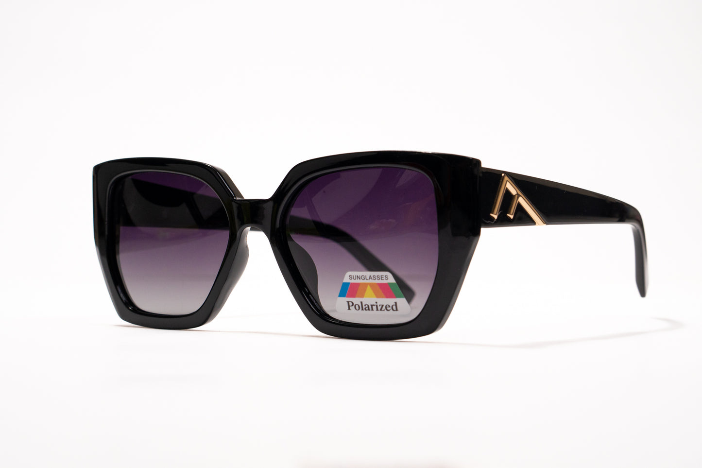 623. Hexagon polarized luxe black Celebrity UV400 Retina protected cooling glass