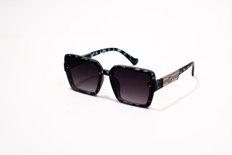 518.Square print blue Celebrity UV400 Retina protected cooling glass