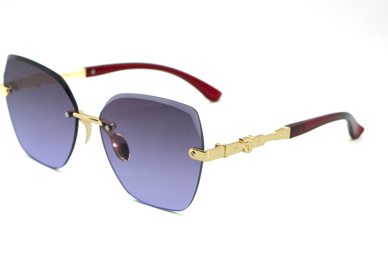 336. Celebrity Rimless diamond cut UV400 Retina protected cooling glass