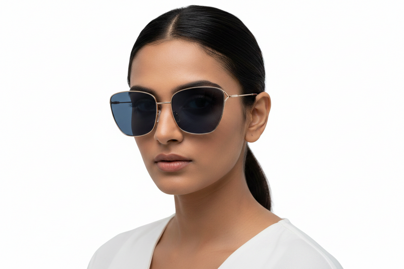 Q129A. Premium metal sunglass UV400 Retina protected cooling glass