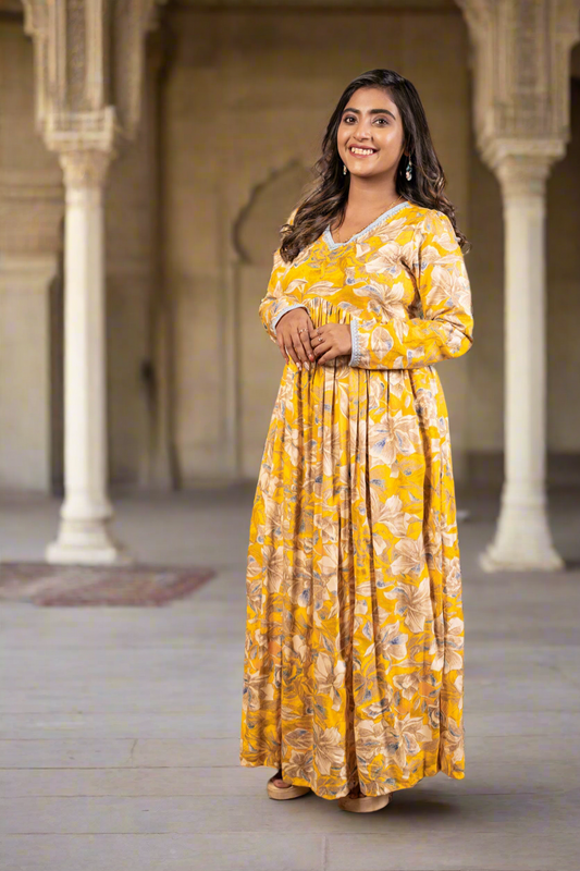 Hyrr Thread work Alia Yellow