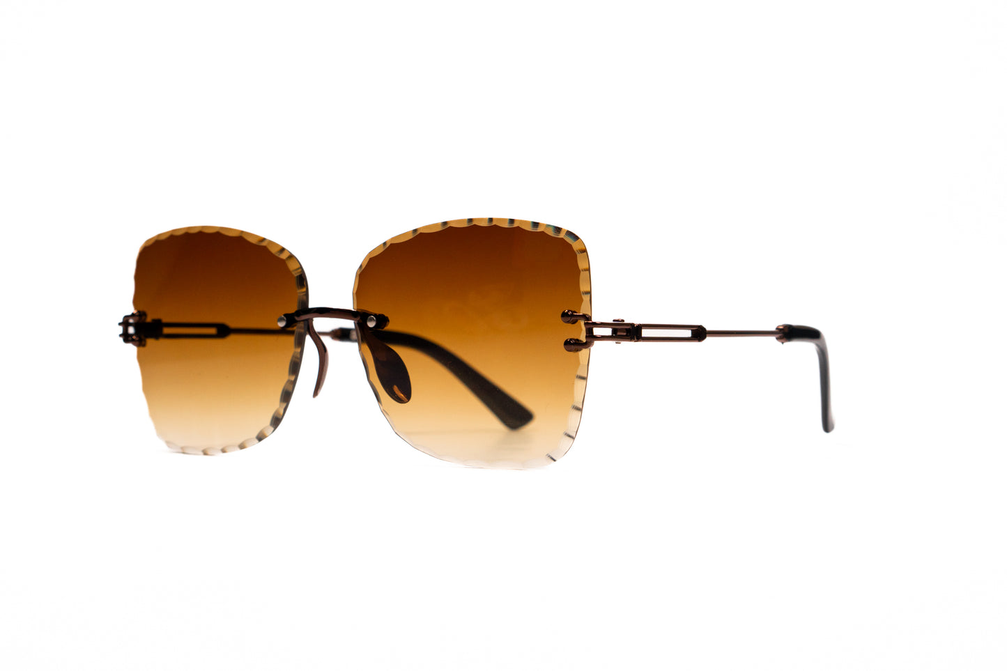 678. Celebrity Rimless diamond cut UV400 Retina protected cooling glass