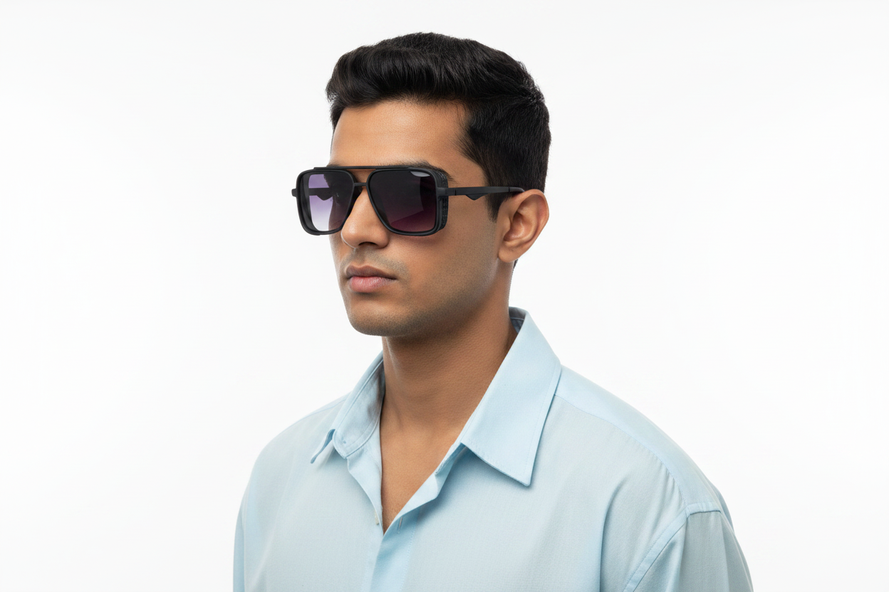 K164a. Men’s Celebrity sunglass UV400 Retina protected cooling glass
