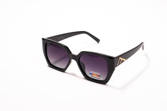 623. Hexagon polarized luxe black Celebrity UV400 Retina protected cooling glass