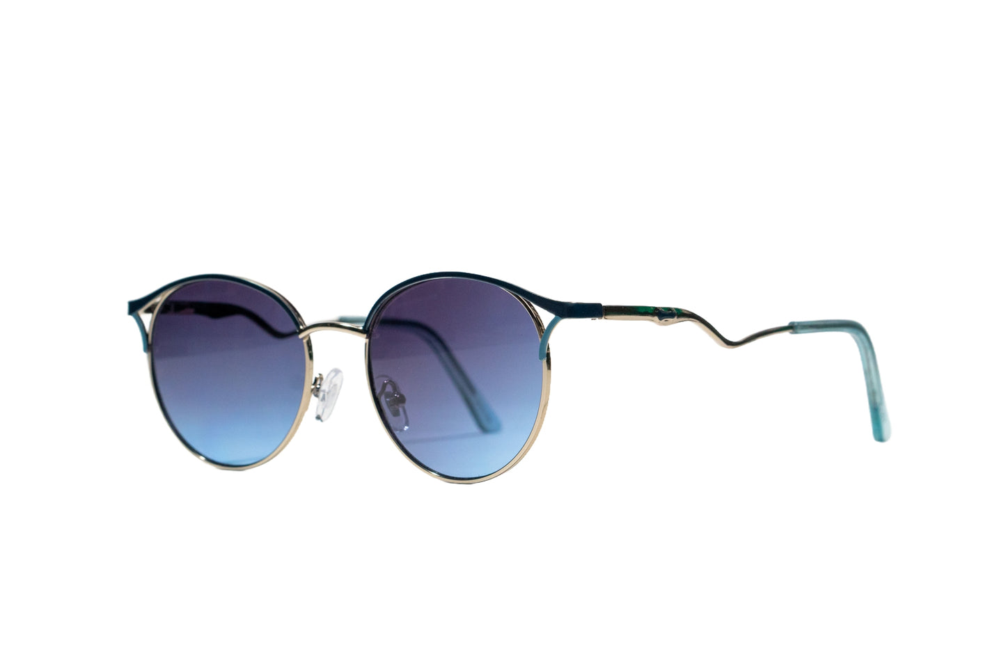 835. Premium lightweight round metal sunglass UV400 Retina protected cooling glass