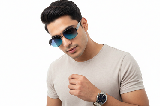 K139B. Men’s Exclusive metal Sunglasses UV400,Retina Protection,Cooling Shield