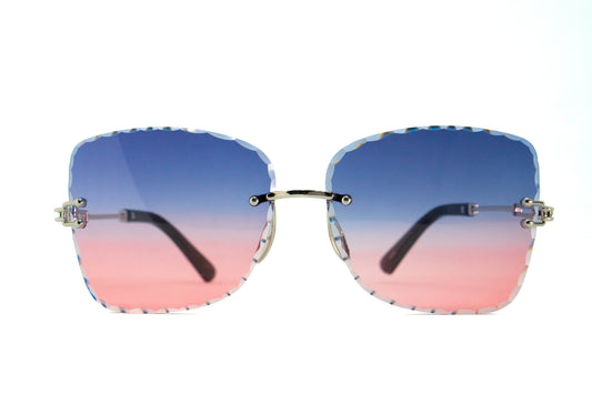 278. Celebrity Rimless diamond cut UV400 Retina protected cooling glass