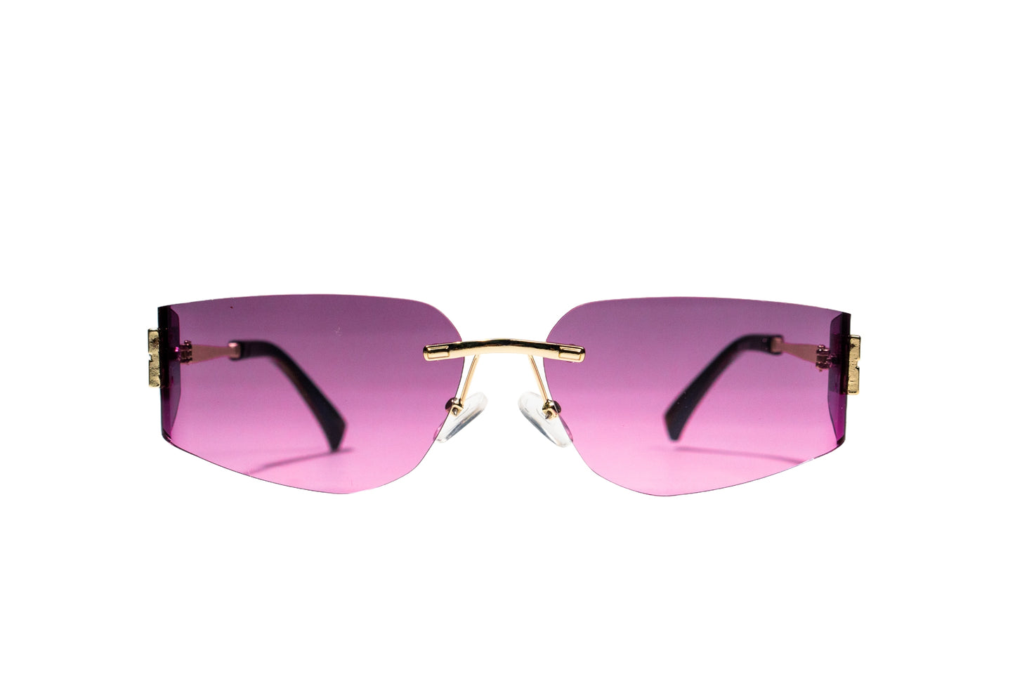 873. Unisex metal Rimless curve sunglass UV400 Retina protected cooling glass