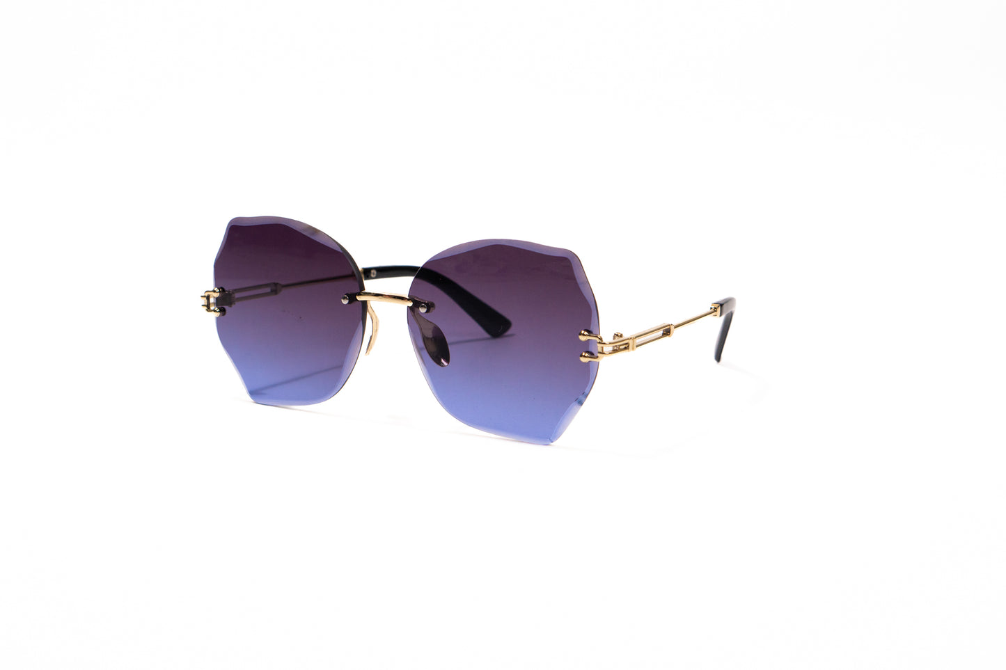 693. Celebrity Rimless diamond cut UV400 Retina protected cooling glass