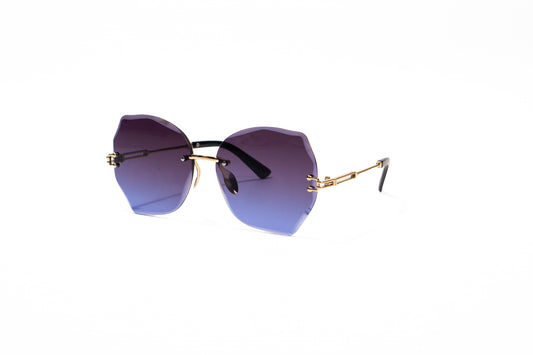 693. Celebrity Rimless diamond cut UV400 Retina protected cooling glass