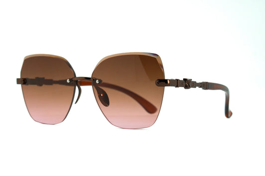 338. Celebrity Rimless diamond cut UV400 Retina protected cooling glass