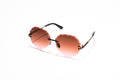 655. Celebrity Rimless diamond cut UV400 Retina protected cooling glass