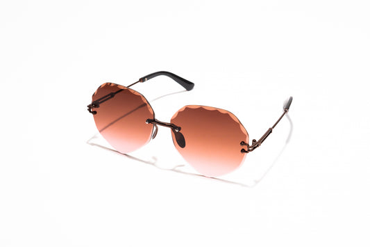 655. Celebrity Rimless diamond cut UV400 Retina protected cooling glass