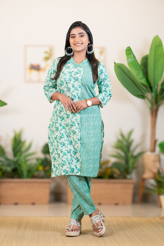 Hyrr Pure Cotton Cord Set 2 in 1 Design Mint Green