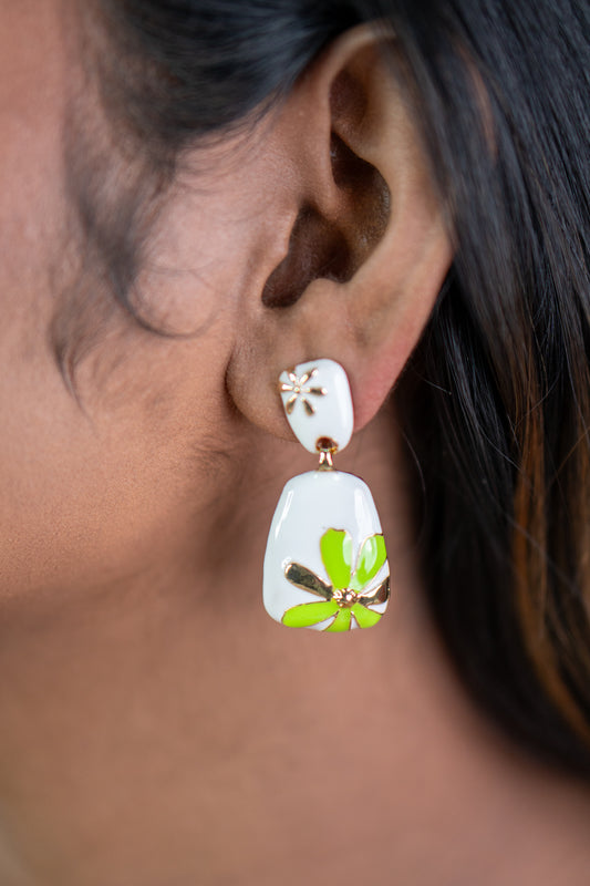 52. Anti Turnished stone Earrings Green