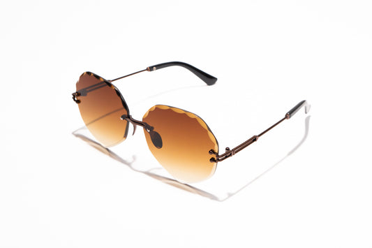 659. Celebrity Rimless diamond cut UV400 Retina protected cooling glass