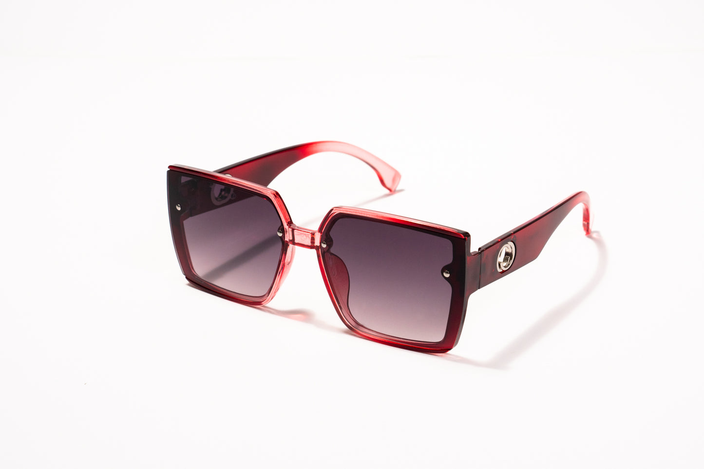 492. Square red Celebrity UV400 Retina protected cooling glass