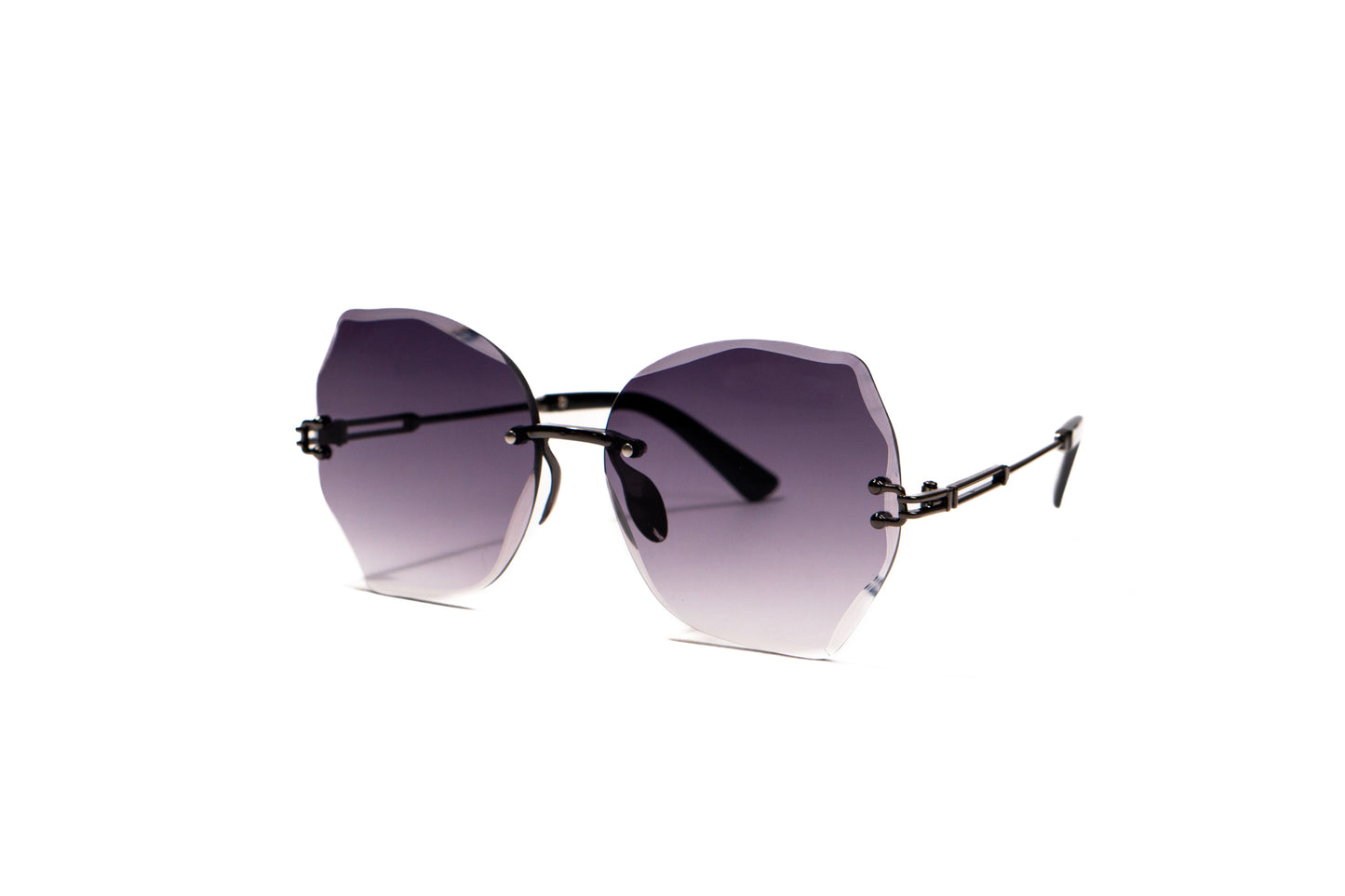696. Celebrity Rimless diamond cut UV400 Retina protected cooling glass