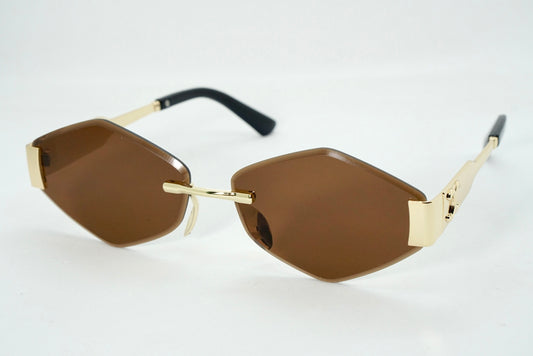 13. Metal Rimless Celebrity sunglasses UV400 Retina protecting cooling glass