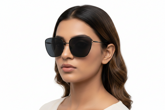 Q129B. Premium metal sunglass UV400 Retina protected cooling glass