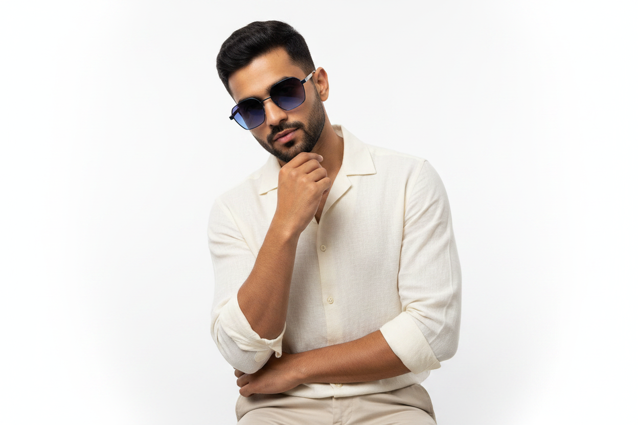 K35a. Men’s Exclusive metal Sunglasses UV400,Retina Protection,Cooling Shield