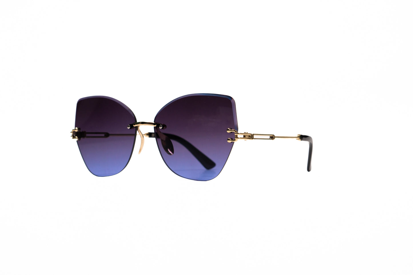 645. Celebrity Rimless diamond cut UV400 Retina protected cooling glass