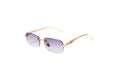 955. Unisex metal Rimless sunglass UV400 Retina protected cooling glass